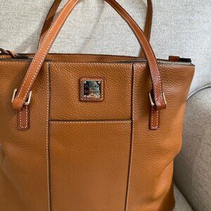 Dooney & Bourke Pebble Grain Lexington Tote Caramel